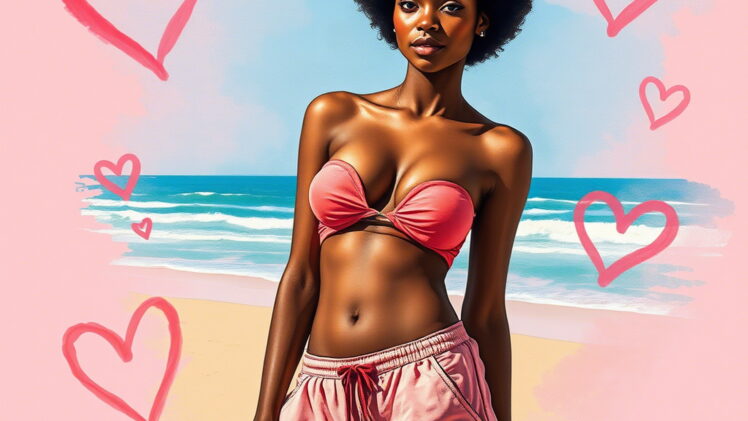 A glamorous woman wearing a silk aqua headscarf, looking directly at the camera, the setting is Ribat Monastir in Tunisia