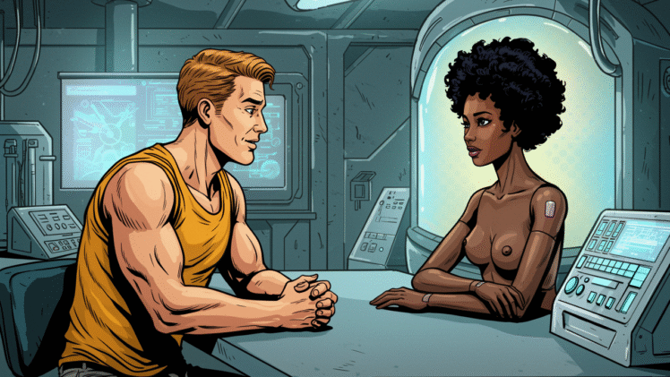 Futurystyczna Rozkosz: Android o Afrykańskiej Piękności