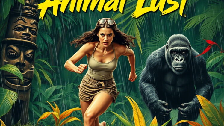 Stwórz okładkę w stylu vintage pulpowej powieści, ręcznie malowaną techniką olejną z wyraźnymi pociągnięciami pędzla. Użyj żywych kolorów: zielonego tła