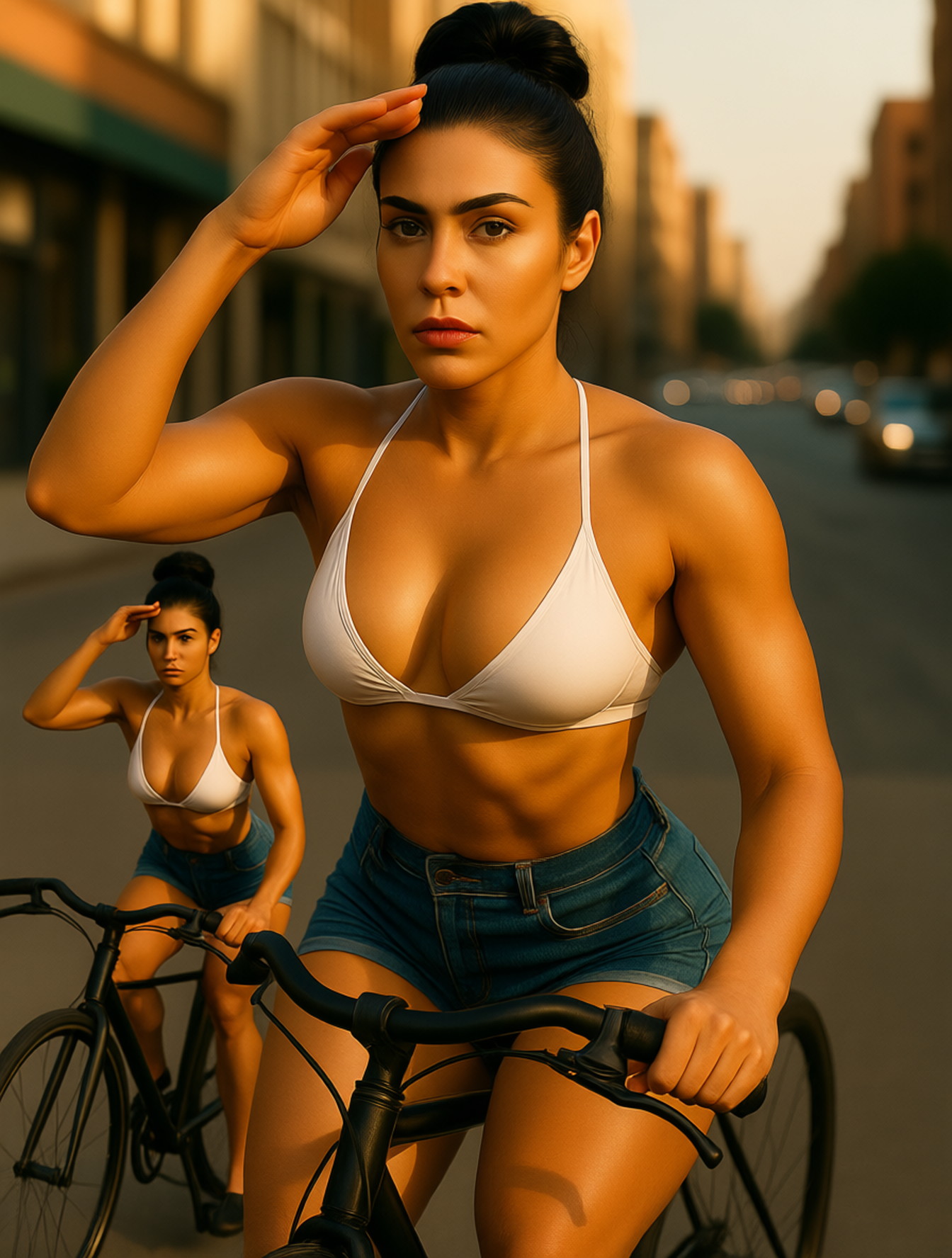 Recursive photo of sexy womanbr /Woman:br /Bardzo realistyczne zdjęcie pięknej młodej kobiety o długich