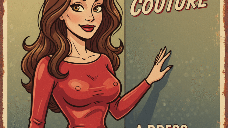 Tajemniczy Portret w Czerwieni: Jak AI Maluje Sensualne Obrazy Kobiet