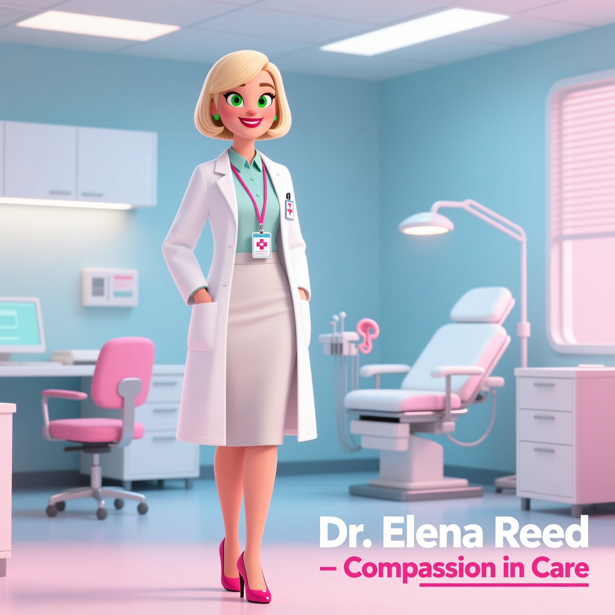 A simple sketch in early 2020s sophisticated medical style of a 30-years old young woman