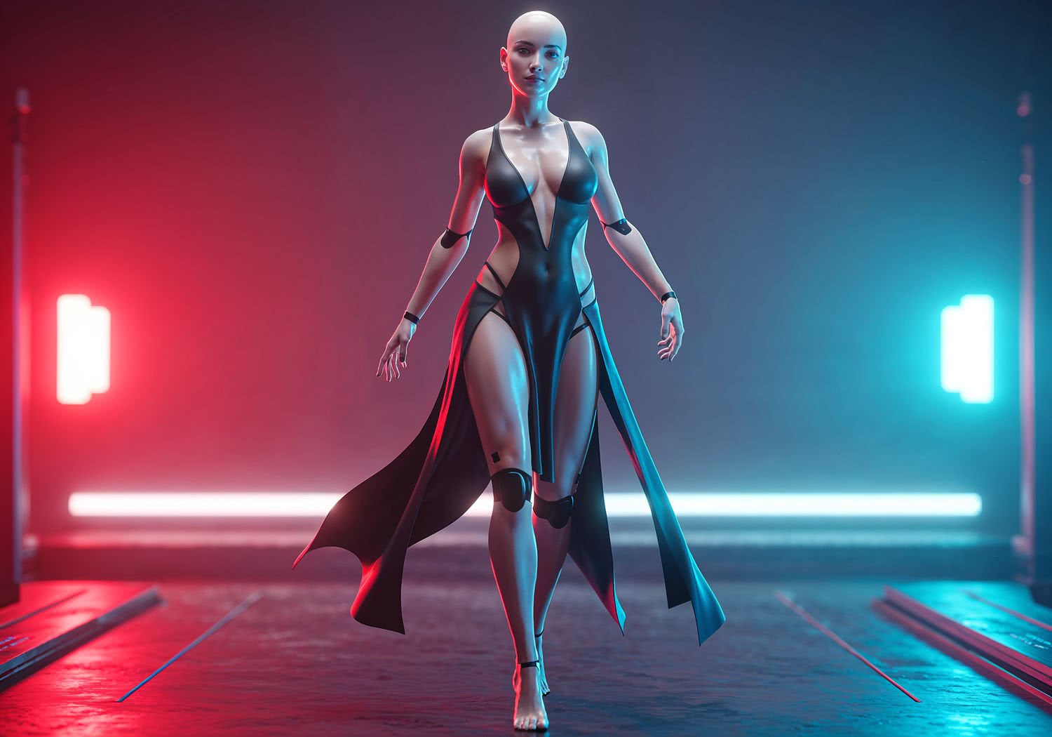 Harmonia sztucznej skóry i odważnego kroju – hipnotyzujący taniec androidów