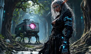 Baba Jaga w cybernetycznej odsłonie – drapieżna wiedźma łącząca folklor z mroczną futurystyką
