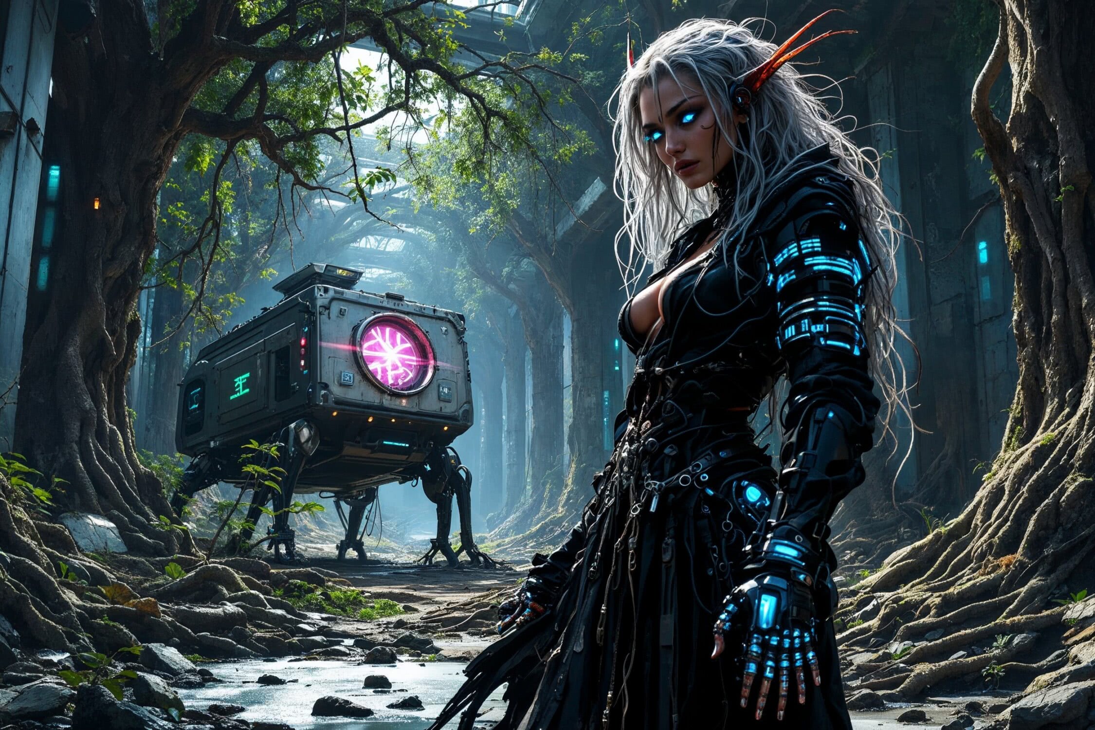 Baba Jaga w cybernetycznej odsłonie – drapieżna wiedźma łącząca folklor z mroczną futurystyką