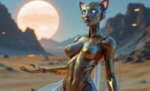 Sekhmet – lwica z pustyni w skąpym jedwabiu i złotym pancerzu