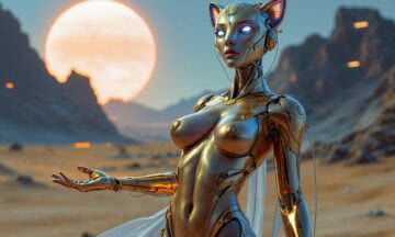 Sekhmet – lwica z pustyni w skąpym jedwabiu i złotym pancerzu