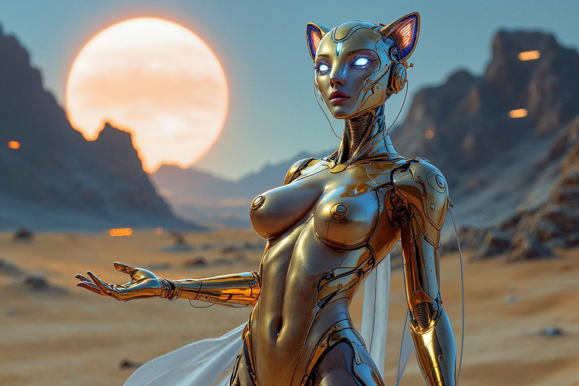 Sekhmet – lwica z pustyni w skąpym jedwabiu i złotym pancerzu
